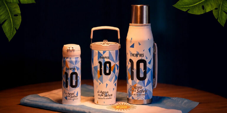 Agua de las misiones presentó una exclusiva línea de termos, vasos y botellas térmicas con los colores de Argentina